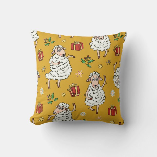 Coussin arrière - plan mouton vintage (Recto)