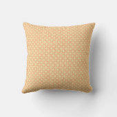 Coussin arrière - plan orange et blanc avec motif (Verso)