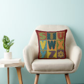 Coussin Arrière - plan Patchwork avec Motif Alphabet (Chaise)