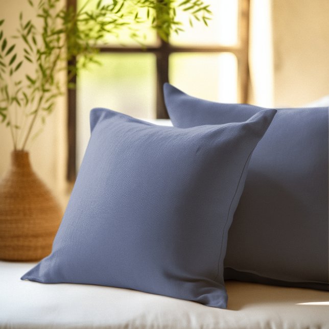 Coussin Arrière-plan personnalisé simple bleu Nova (Créateur téléchargé)
