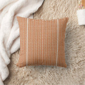 Coussin arrière - plan rayé orange et blanc avec petit (Couverture)