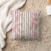 Coussin arrière - plan rayé rose et blanc (Couverture)