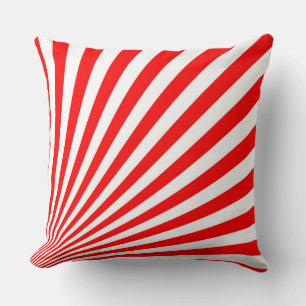 Coussin Arrière - plan Retro Red Sun Rays