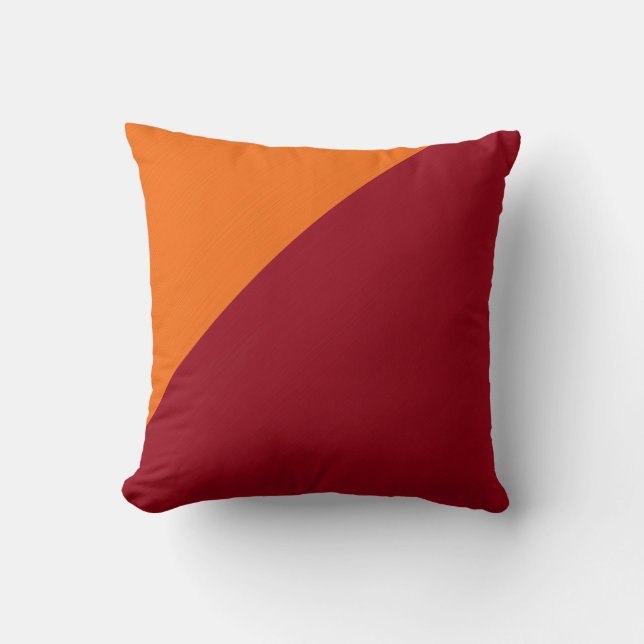 Coussin Arrière - plan rouge foncé et orange clair (Recto)