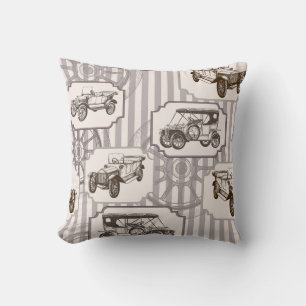 Coussin arrière - plan sans soudure vintage avec voiture r