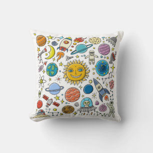 Coussin Arrière - plan spatial. Planètes du système solair