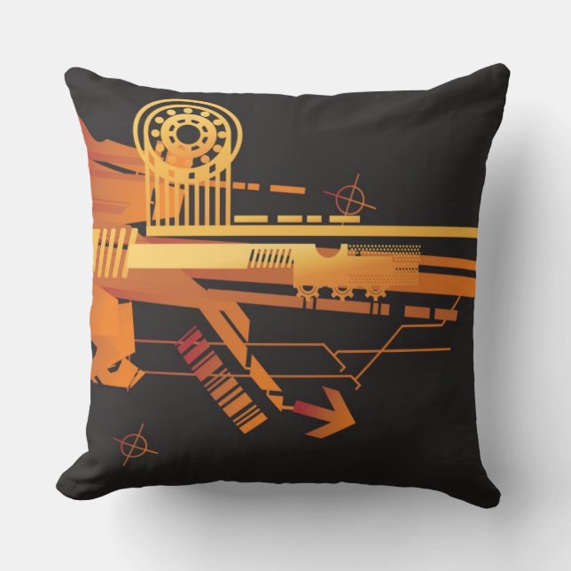 Coussin Arrière - plan tramé technique 6 (Recto)