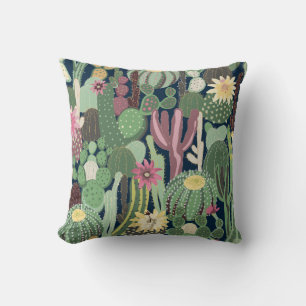 Coussin arrière - plan transparent avec cactus
