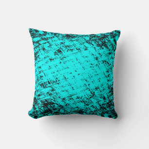 Coussin Arrière - plan turquoise grunge couleur. Elément d