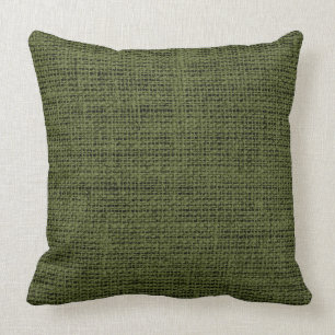 Coussin Arrière - plan vert de toile de toile de jute