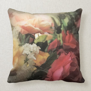 Coussin arrière - plan vibrant vintage floral d'art avec
