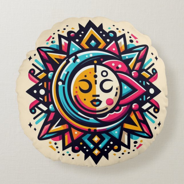 Coussin arrondi Abstrait (Devant)