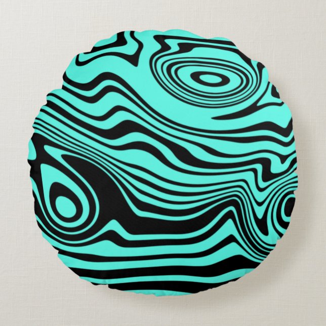 Coussin arrondi Turquoise Vos Couleurs (Devant)