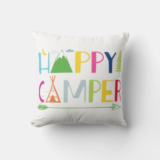 Coussin Arrow Camper Happy Summer Camp Camping Cadeaux Hom