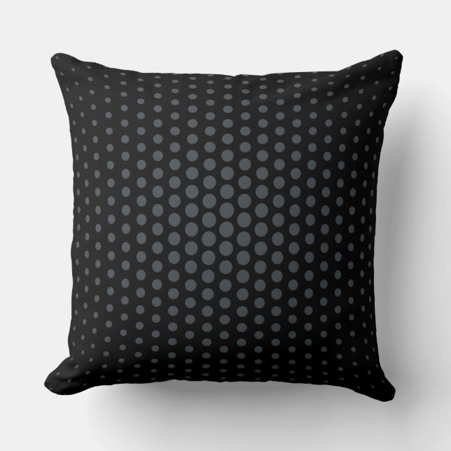 Coussin Arsenic Techno Dots Moderne Noir (Recto)