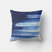 Coussin Art à coups de pinceau bleus (Verso)