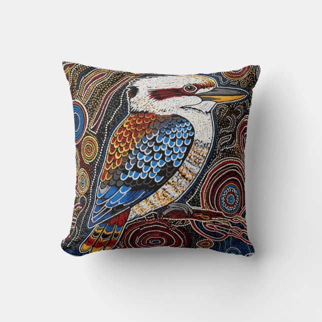 COUSSIN ART ABORIGÈNE DE KOOKABURRA (Recto)