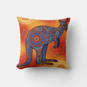 COUSSIN ART ABORIGÈNE DU KANGOUROU