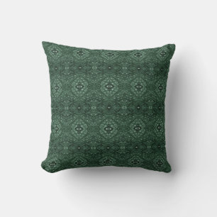 Coussin Art abstrait à l'encre alcoolique Maze Green