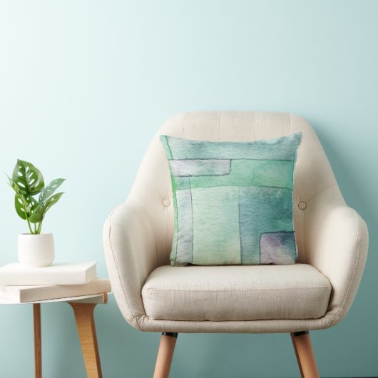 Coussin Art abstrait aquarelle (Chaise)