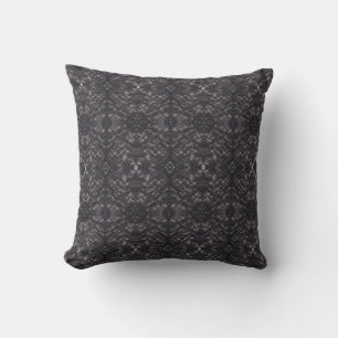 Coussin Art abstrait aquarelle noir foncé de la mort