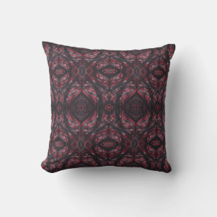 Coussin Art abstrait aquarelle rouge foncé rouge