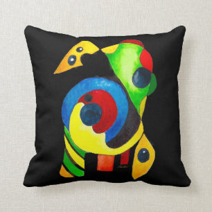 Coussin Art Abstrait audacieux et coloré