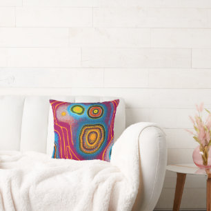 Coussin Art Abstrait autochtone Vol 01