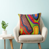 Coussin Art Abstrait autochtone Vol 06 (Chaise)