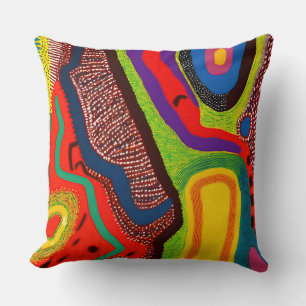 Coussin Art Abstrait autochtone Vol 06
