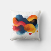 Coussin Art Abstrait aux couleurs vives (Recto)