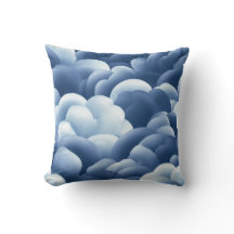 Coussin art abstrait bleu
