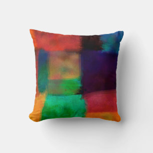 Coussin art abstrait coloré art moderne