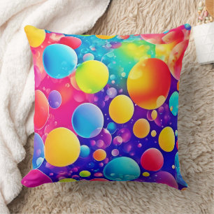 Coussin Art Abstrait de Bulle Coloré