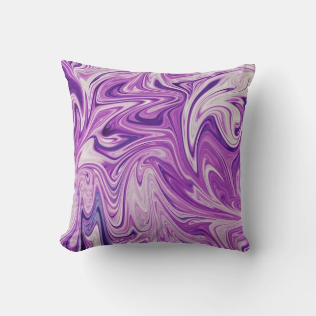 Coussin art abstrait de lave fondue (Recto)