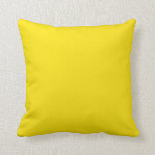 Coussin Art abstrait de peinture jaune