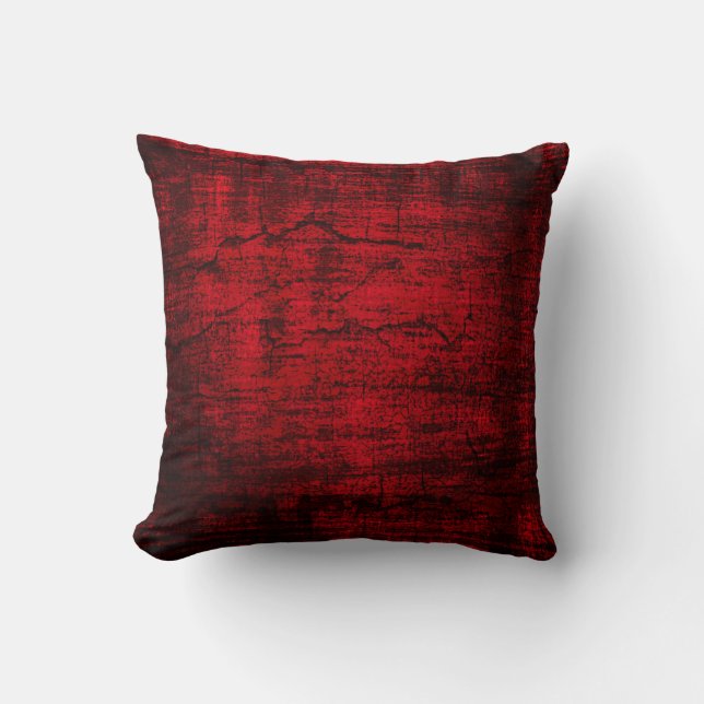 Coussin Art abstrait de peinture rouge grunge (Recto)