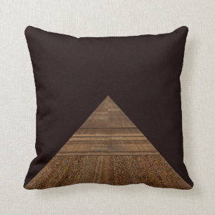 Coussin Art abstrait de pyramide d'or égyptienne de topaze