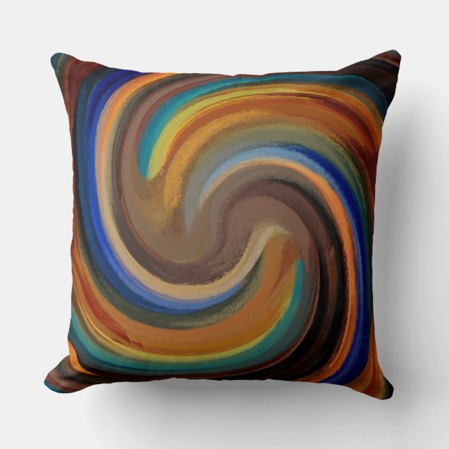 Coussin Art abstrait de tourbillon moderne #24 (Recto)