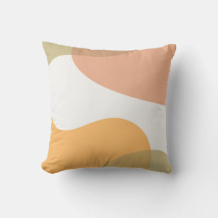 Coussin Art Abstrait Design orange rouge