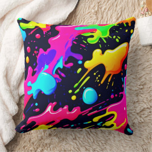 Coussin Art Abstrait d'explosion de couleur liquide