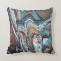 Art abstrait en géode d'agate brune bleue