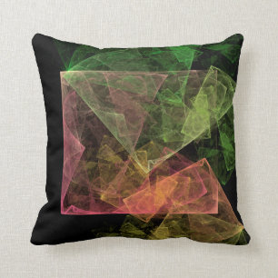 Coussin Art abstrait espace cubique