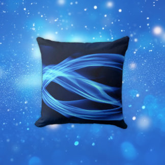 Coussin Art abstrait Flamme Bleue