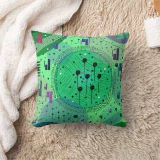Coussin Art abstrait : Fruit Kiwi Vert