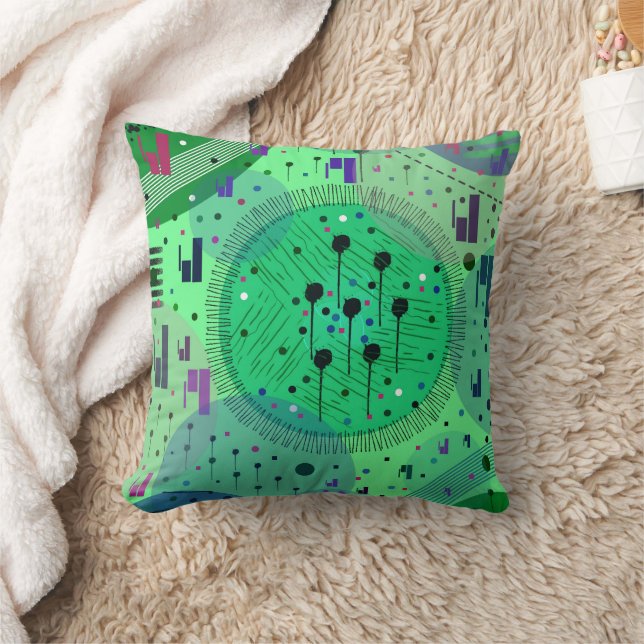 Coussin Art abstrait : Fruit Kiwi Vert (Couverture)