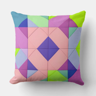 Coussin Art abstrait géométrique coloré