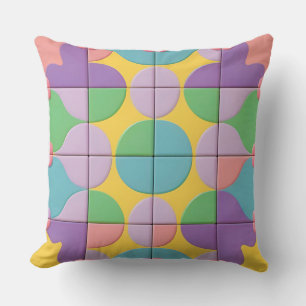 Coussin Art abstrait géométrique coloré