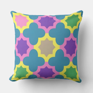 Coussin Art abstrait géométrique coloré