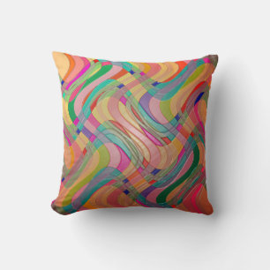 Coussin Art abstrait moderne aspect vitrail coloré